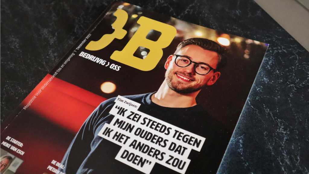 Tim op de cover van Bedrijvig Oss!